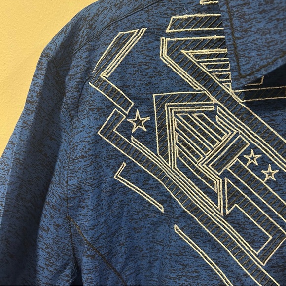 NWT American Fighter Sequence Blue Men’s Small Long Sleeve Button Up Shirt - Picture 6 of 8